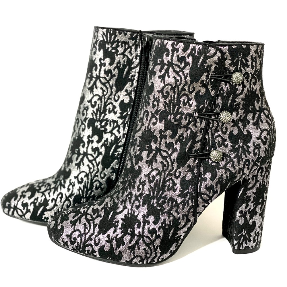Nina NY Patterned Ankle Boots 7M